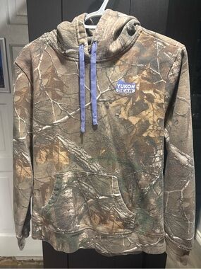 Kids' Camo Hoodie Sweatshirt - Brown Camouflage or women’s size small
